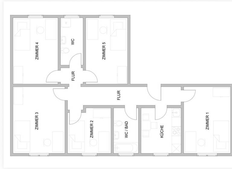 Wohnung zur Miete 400 € 5 Zimmer 95 m² Geschoss 1/4 frei ab 01.05.2026 West Ludwigshafen am Rhein 67059