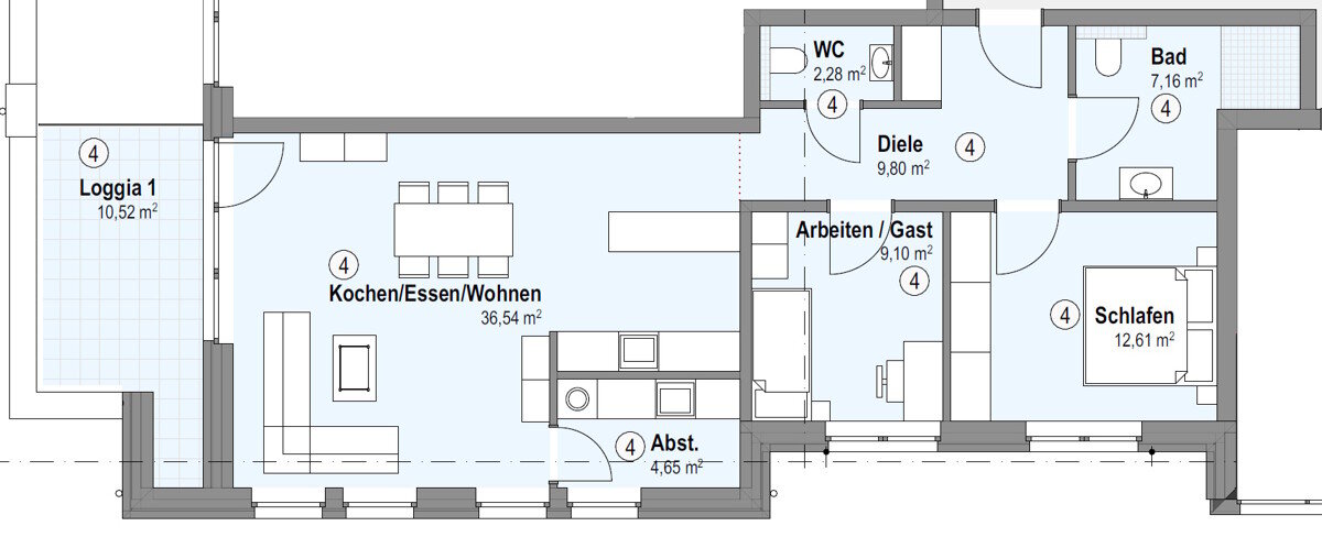 Wohnung zum Kauf provisionsfrei 343.092 € 3 Zimmer 87,4 m²<br/>Wohnfläche 2.<br/>Geschoss ab sofort<br/>Verfügbarkeit Wüllen Ahaus / Wüllen 48683