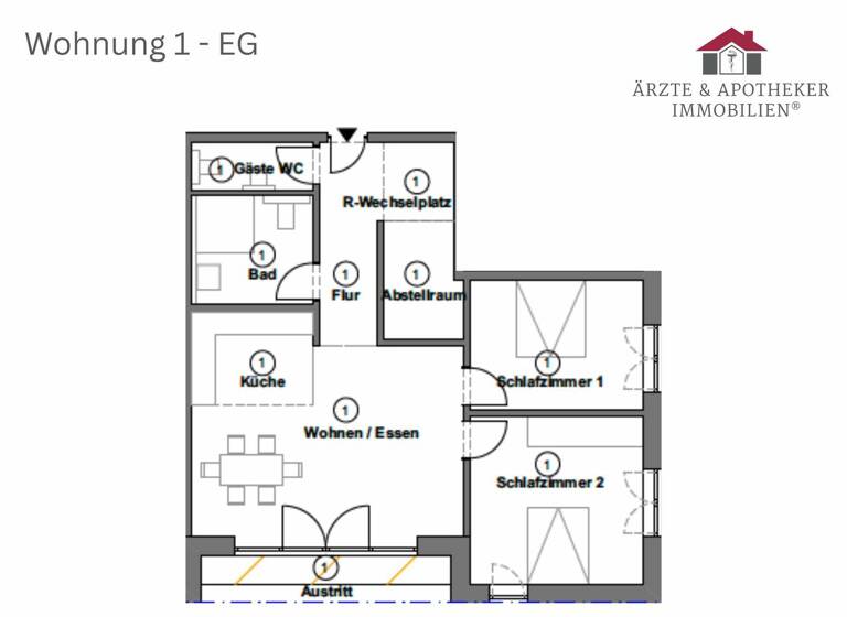 Wohnung zur Miete - Erstbezug 1.550 € 3 Zimmer 117 m² Todtglüsingen Tostedt / Todtglüsingen 21255