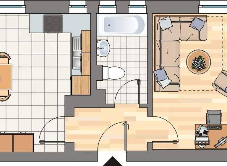 Wohnung zur Miete 423 € 2 Zimmer 56 m² 2. Geschoss Landgrafenstraße 38 a Wanne-Süd Herne 44652