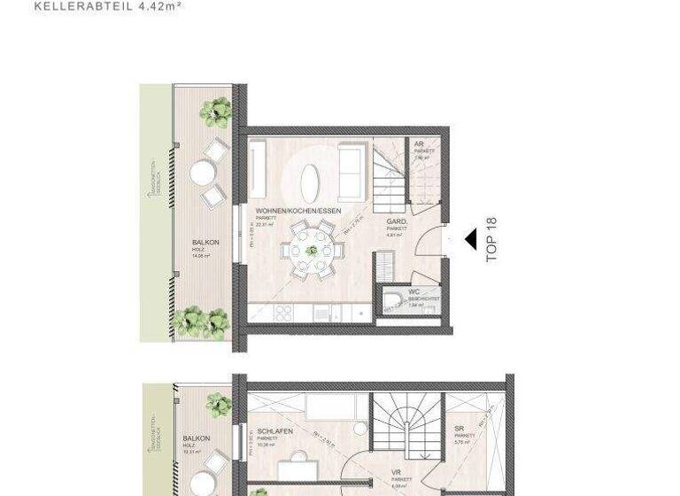 Wohnung zum Kauf - Erstbezug 361.207 € 3 Zimmer 69,3 m² 1. Geschoss Franz-Liszt-Gasse Neusiedl am See 7100