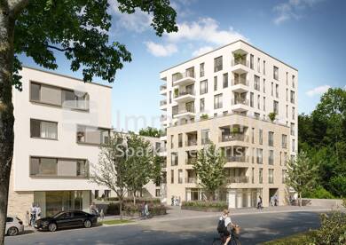 Wohnung zum Kauf - Erstbezug provisionsfrei 336.500 € 2 Zimmer 52,5 m² 1. Geschoss Waldstadt Karlsruhe / Waldstadt 76139