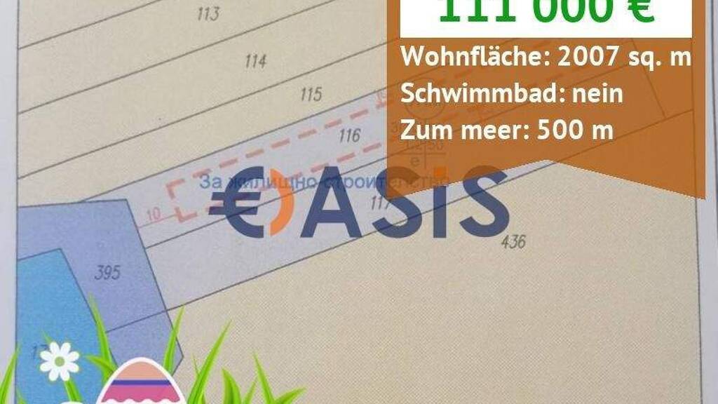 Grundstück zum Kauf provisionsfrei 111.000 € Aheloy 8217