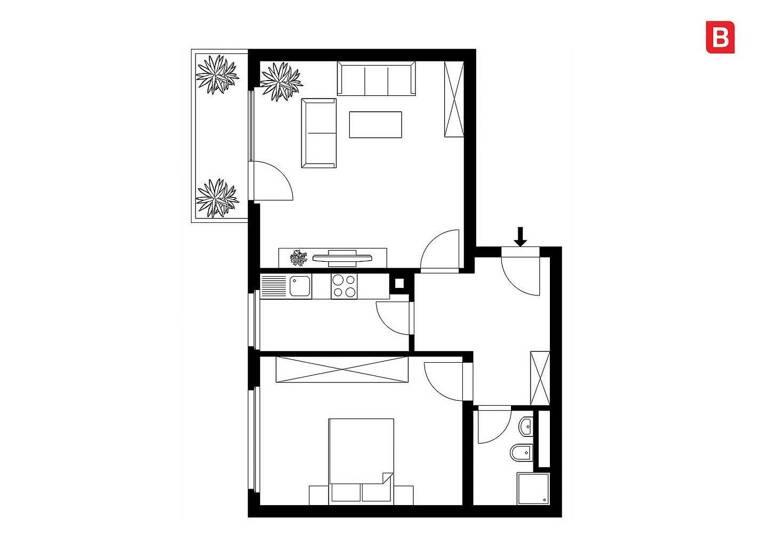 Wohnung zum Kauf provisionsfrei 210.000 € 2 Zimmer 54 m² EG frei ab sofort Schwarzwaldstraße 49 Walldorf Mörfelden-Walldorf 64546