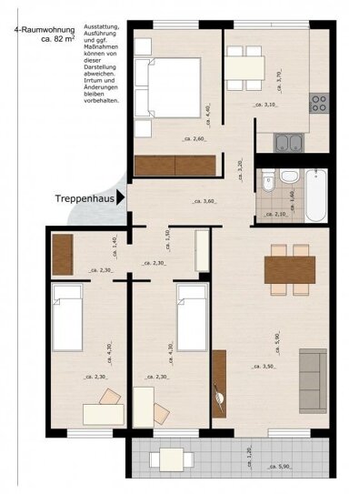 Wohnung zur Miete 500 € 4 Zimmer 81,3 m² 5. Geschoss Schochplan 44 Zoberberg Dessau-Roßlau 06847