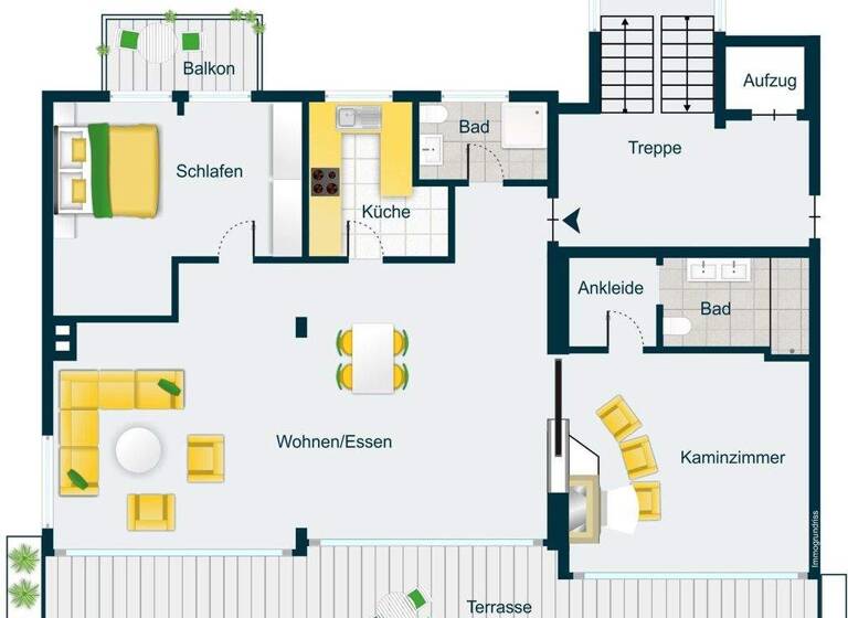 Wohnung zur Miete 1.950 € 3,5 Zimmer 121 m² 3. Geschoss Niederdollendorf Königswinter 53639