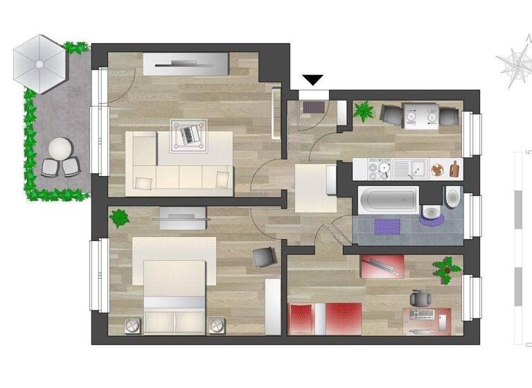 Wohnung zur Miete 420 € 3 Zimmer 61,5 m² 2. Geschoss frei ab 01.10.2026 Blankenburgstr. 15 Furth Chemnitz 09114