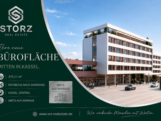 Bürofläche zur Miete provisionsfrei 375,1 m² Bürofläche Wesertor Wesertor 34117