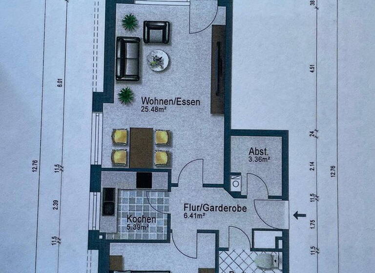 Wohnung zur Miete 1.050 € 2 Zimmer 70 m² EG Varrel Stuhr 28816