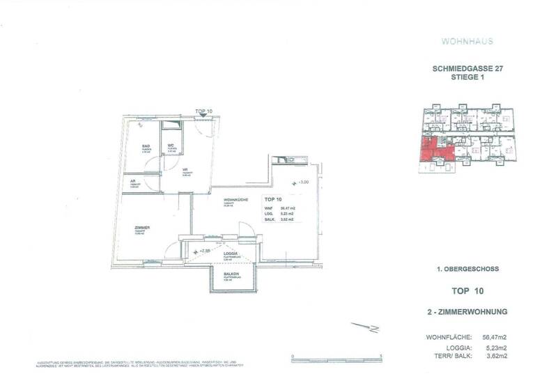 Terrassenwohnung zum Kauf 171.500 € 2 Zimmer 56 m² 1. Geschoss Schmiedgasse 27 Hollabrunn 2020
