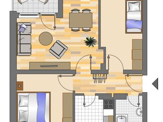 Wohnung zur Miete 349 € 3 Zimmer 58,6 m² 1. Geschoss frei ab 06.08.2026 Kiefernweg 37 Geisweid Siegen 57078