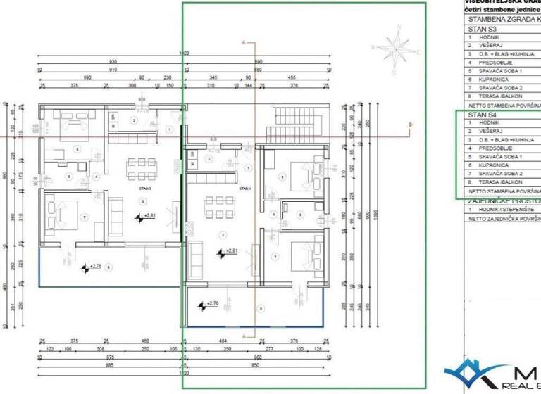 Wohnung zum Kauf 333.830 € 3 Zimmer 95 m² 1. Geschoss Novigrad