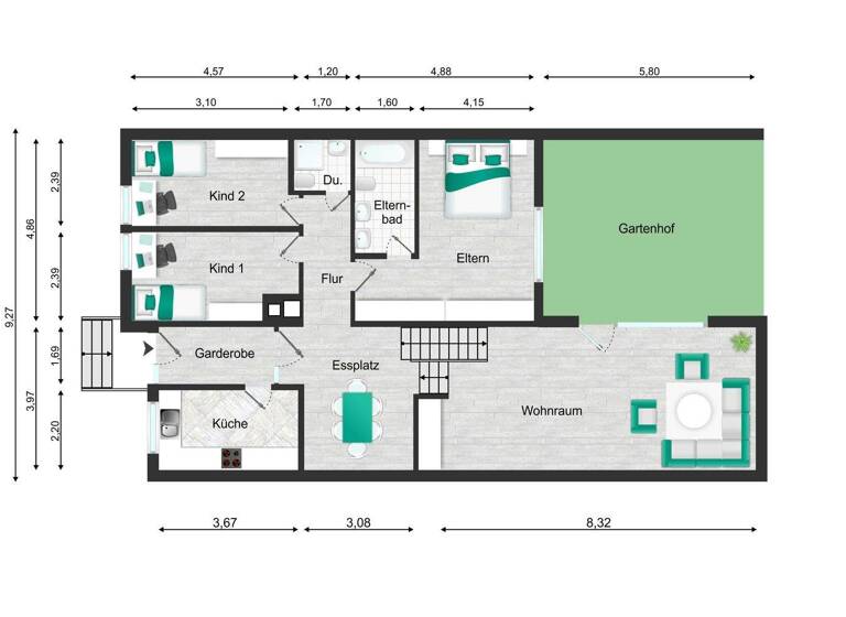 Reihenmittelhaus zum Kauf 399.000 € 4,5 Zimmer 120 m² 188 m² Grundstück Horrem Kerpen 50169