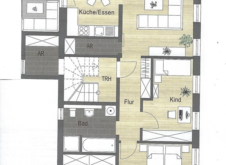 Wohnung zur Miete 1.395 € 4 Zimmer 90 m²<br/>Wohnfläche 2.<br/>Geschoss ab sofort<br/>Verfügbarkeit Theaterstraße 28 Innenstadt Fürth 90762