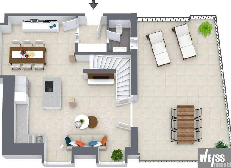 Maisonette zur Miete - Erstbezug 2.800 € 3 Zimmer 119 m² 4. Geschoss Wirsbergstraße 10 Altstadt Würzburg 97070