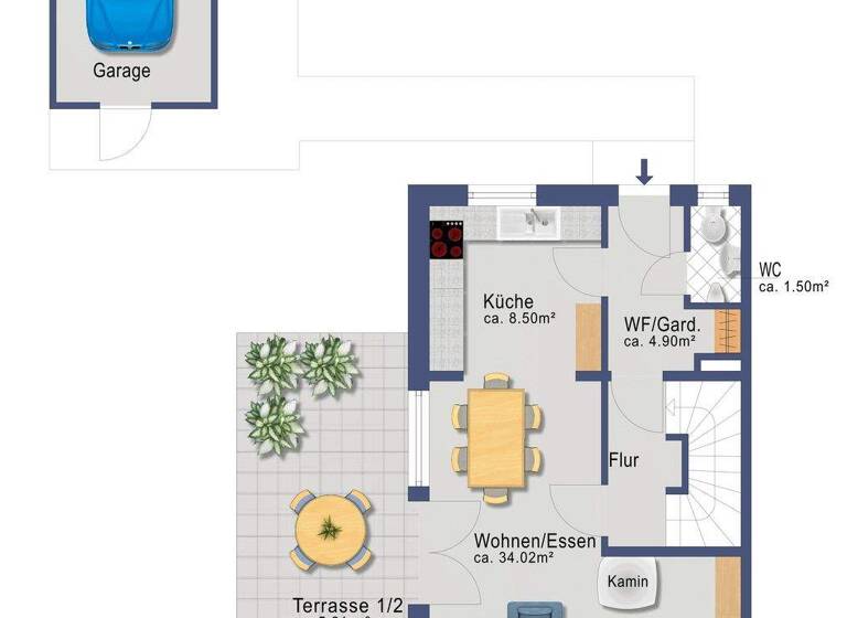 Doppelhaushälfte zum Kauf 895.000 € 5 Zimmer 140,3 m² 351 m² Grundstück Grasbrunn 85630
