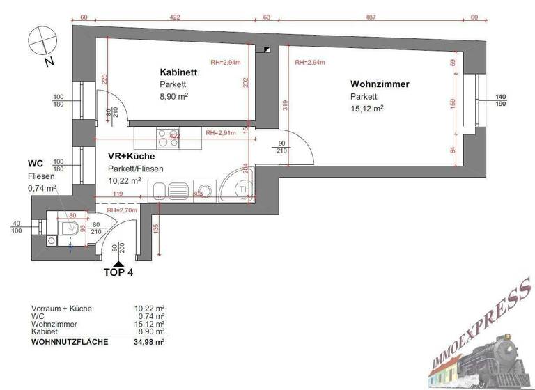 Wohnung zum Kauf 149.000 € 2 Zimmer 35 m² 1. Geschoss Wien,Favoriten 1100