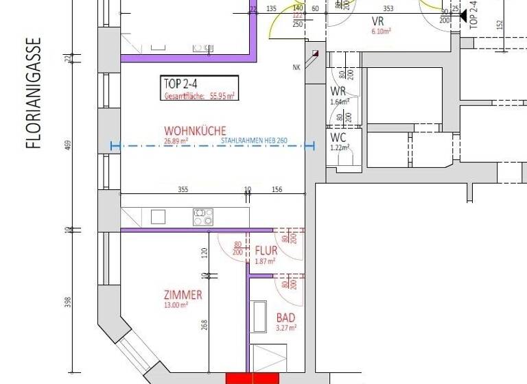 Wohnung zum Kauf 269.000 € 2 Zimmer 56 m² EG Bennoplatz 1A Wien 1080