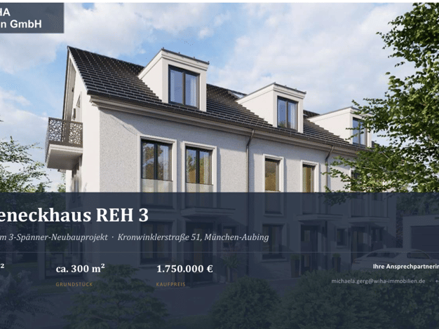 Reihenendhaus zum Kauf - Erstbezug als Kapitalanlage geeignet 1.750.000 € 6 Zimmer 165 m² 300 m² Grundstück Kronwinkler Straße 51 Aubing-Lochhausen-Langwied München 81245