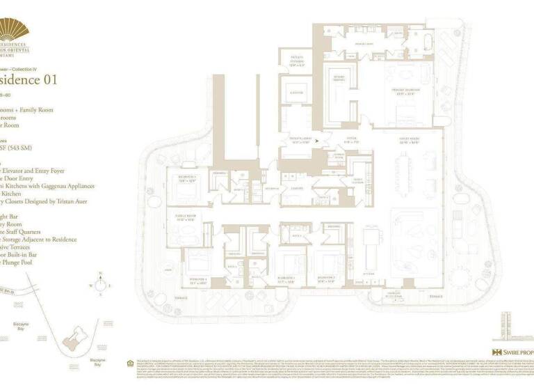 Wohnung zum Kauf 4.670.000 € 5 Zimmer 250 m² Brickell Key Miami 33101