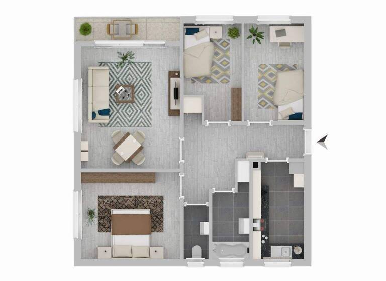 Wohnung zum Kauf 298.000 € 4 Zimmer 86 m² 3. Geschoss Ruit Ostfildern 73760