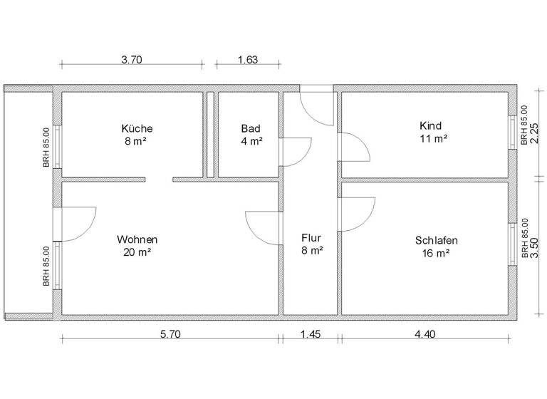 Wohnung zur Miete 490 € 3 Zimmer 70 m² EG Nicolaistraße 7 Innenstadt Zwickau 08056