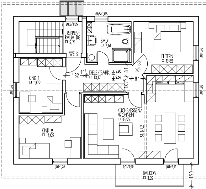 Wohnung zum Kauf provisionsfrei 485.000 € 4 Zimmer 94,4 m²<br/>Wohnfläche 1.<br/>Geschoss Hart a. d. Alz Garching an der Alz 84518