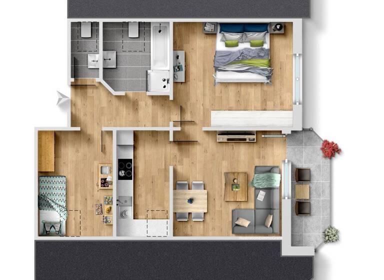 Wohnung zum Kauf 215.000 € 3 Zimmer 56,8 m²<br/>Wohnfläche Dachgeschoss, 2.<br/>Geschoss Weil im Schönbuch Weil im Schönbuch 71093
