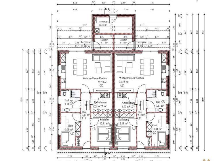 Doppelhaushälfte zum Kauf 81 m² 400 m² Grundstück Lastrup 49688