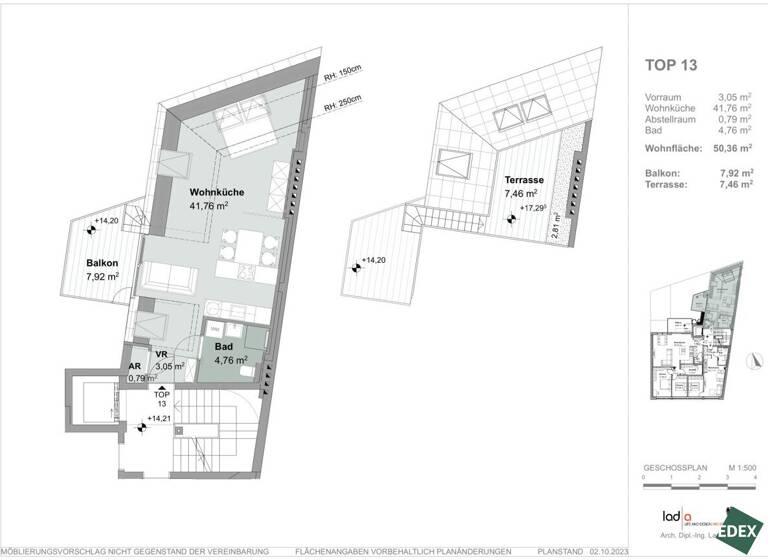 Studio zum Kauf - Erstbezug 438.000 € 1 Zimmer 50,4 m² 4. Geschoss Högelmüllergasse Wien 1050