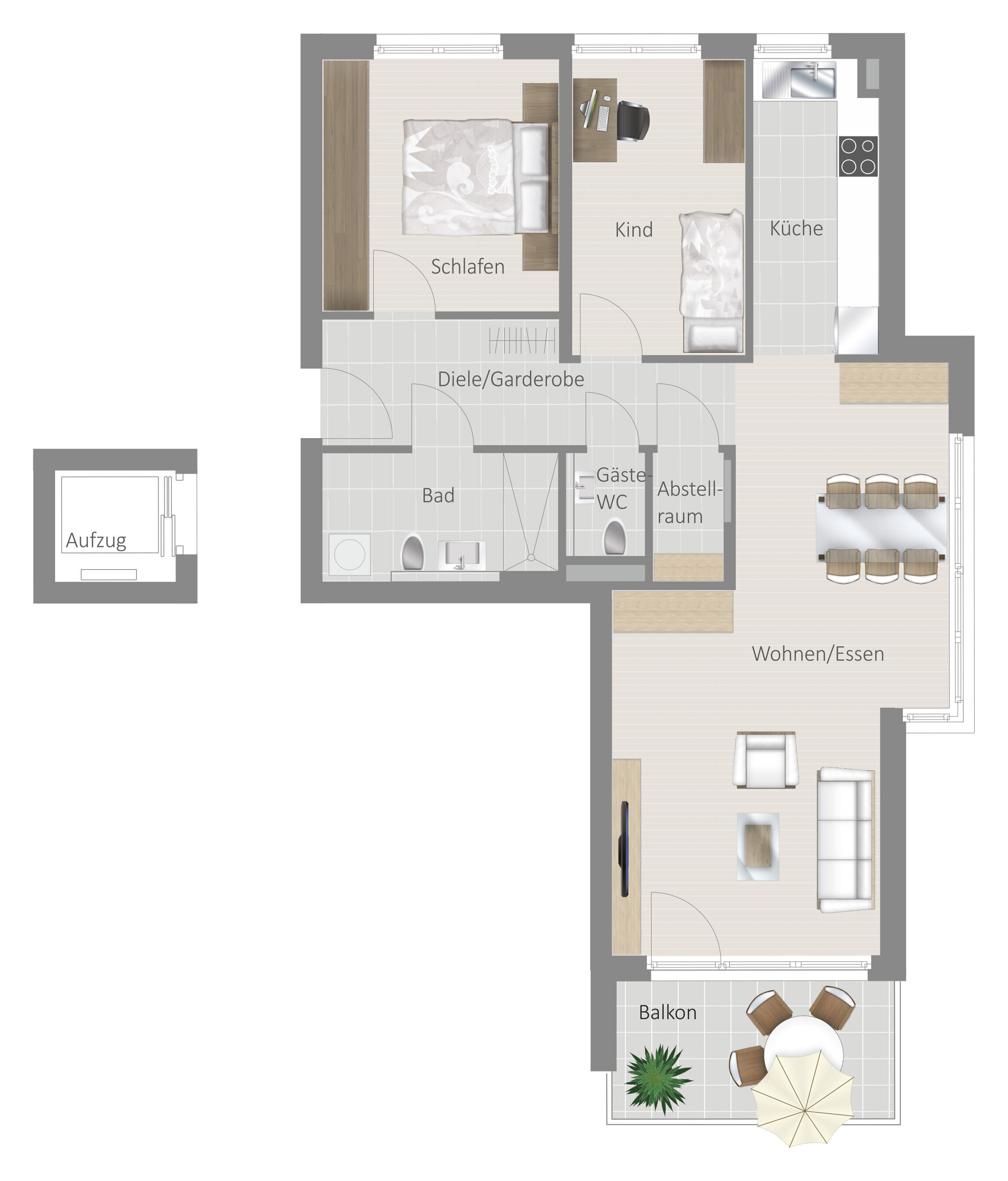 Wohnung zum Kauf provisionsfrei 499.800 € 3,5 Zimmer 86 m²<br/>Wohnfläche 2.<br/>Geschoss Kelterstraße 60 Kallenberg Korntal-Münchingen 70825