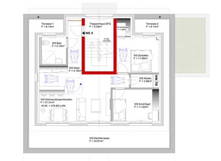 Wohnung zur Miete 1.048 € 3 Zimmer 89 m²<br/>Wohnfläche 2/2<br/>Geschoss Schwaney Altenbeken 33184
