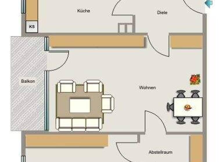 Wohnung zur Miete 454 € 2,5 Zimmer 61,3 m² 7. Geschoss Am Flehmebach 2 Letmathe Iserlohn 58642