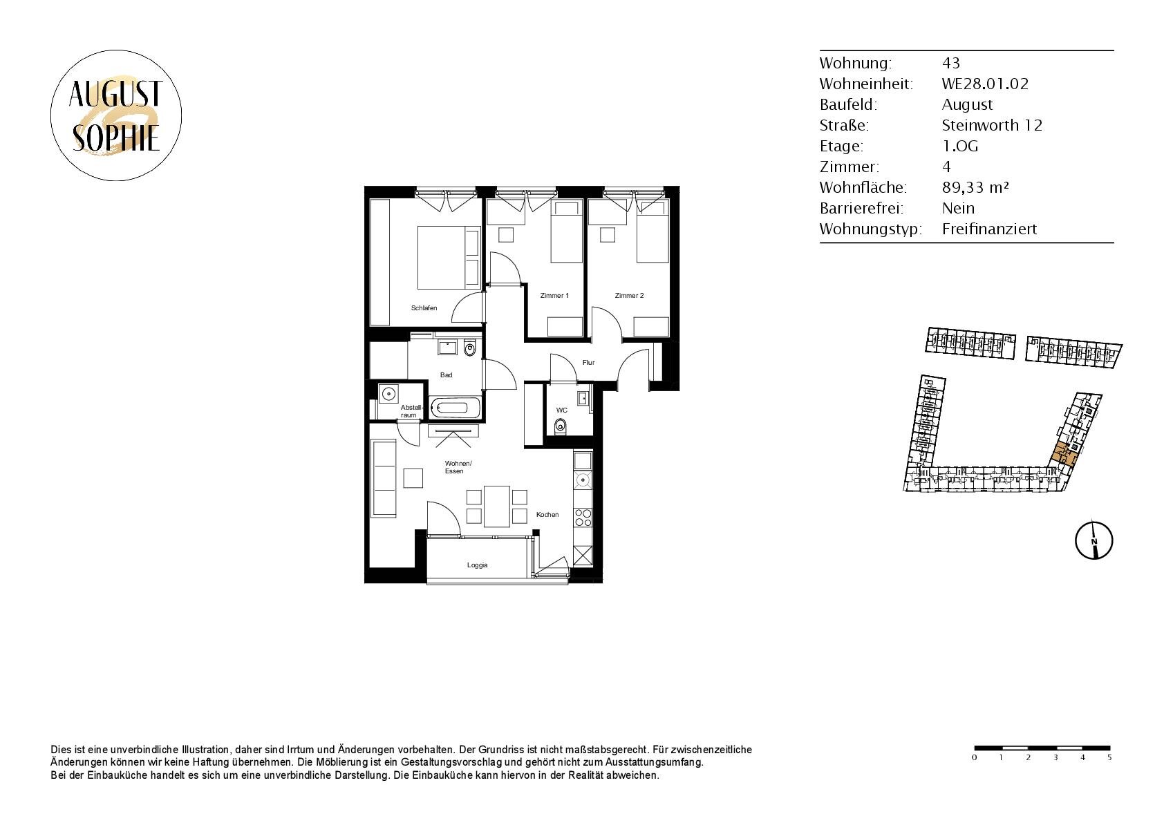 Wohnung zur Miete 1.310 € 4 Zimmer 89,3 m²<br/>Wohnfläche 1.<br/>Geschoss 01.01.2025<br/>Verfügbarkeit Steinworth 10 Bemerode Hannover 30539