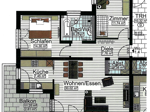 Wohnung zur Miete 1.040 € 3 Zimmer 82,7 m² 2. Geschoss frei ab 01.11.2025 Ay Senden 89250