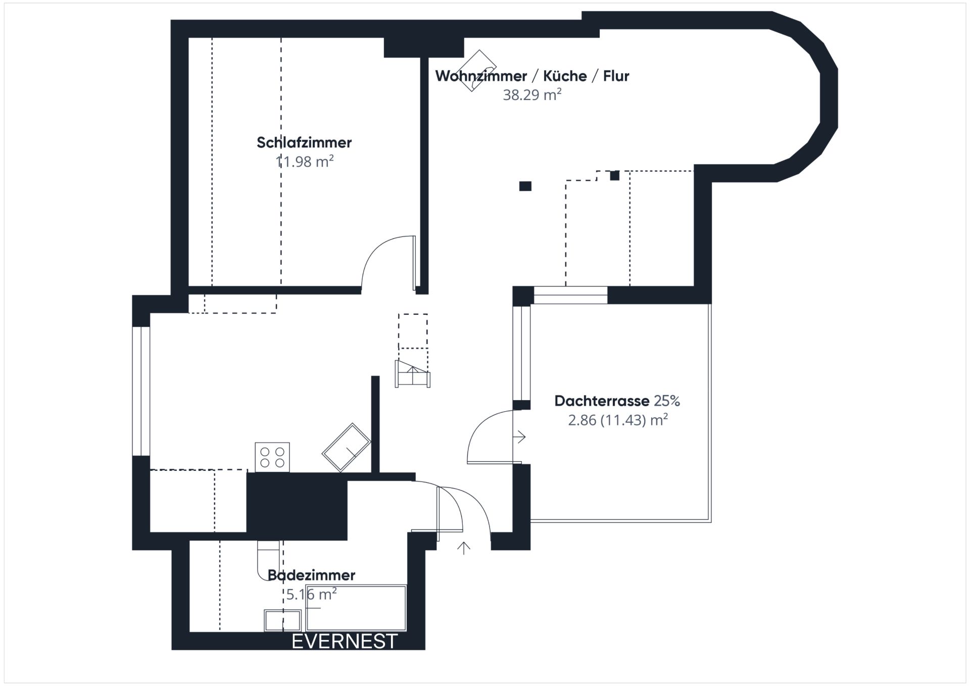 Wohnung zum Kauf 234.900 € 2 Zimmer 73 m²<br/>Wohnfläche 4.<br/>Geschoss Ledeburg Hannover 30419