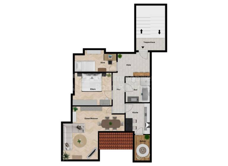 Wohnung zum Kauf 275.000 € 3 Zimmer 76 m²<br/>Wohnfläche Dachgeschoss, 3.<br/>Geschoss Kaldauen Siegburg 53721