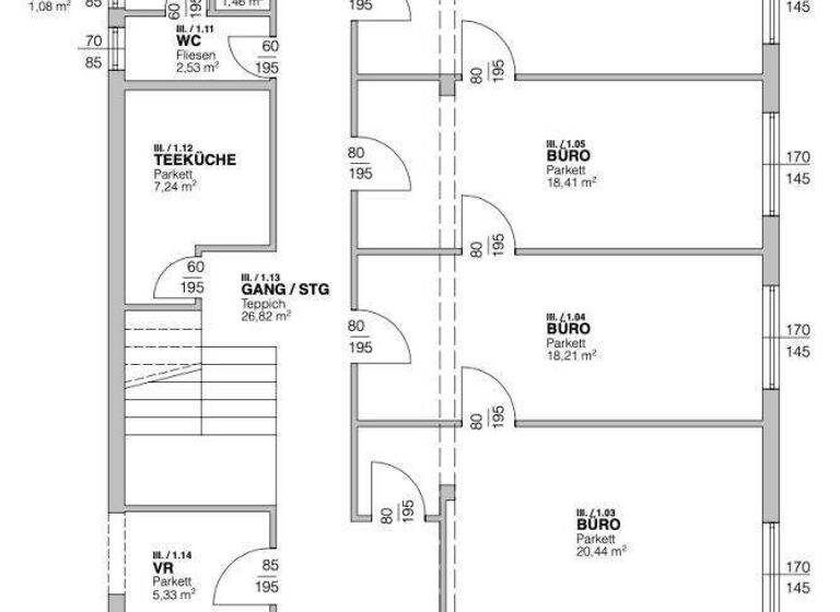 Büro zur Miete 8 € 45 m² Bürofläche Vösendorf 2331