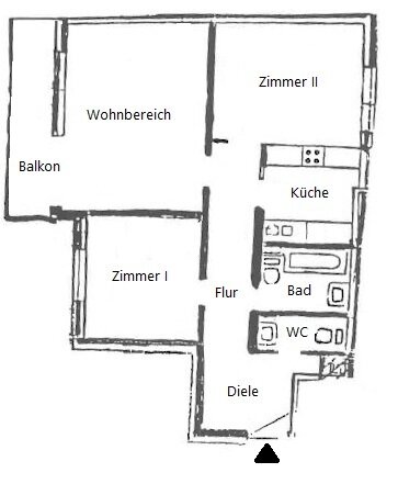 Wohnung zum Kauf 299.000 € 3 Zimmer 75 m²<br/>Wohnfläche 2.<br/>Geschoss Seckbach Frankfurt am Main 60389