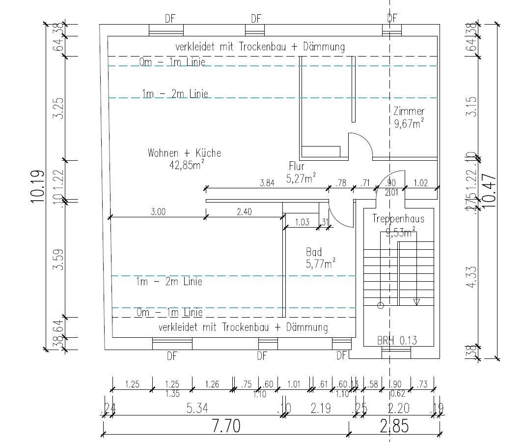 Wohnung zur Miete 585 € 2,5 Zimmer 64 m²<br/>Wohnfläche 4.<br/>Geschoss Freiligrathstraße 1 Merseburg Merseburg 06217