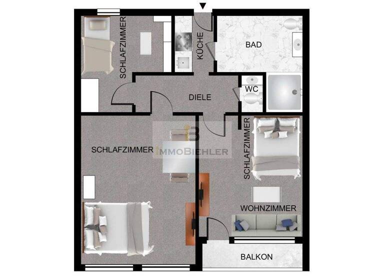 Wohnung zum Kauf 219.000 € 3 Zimmer 67 m² 2. Geschoss Wiesdorf Leverkusen 51373
