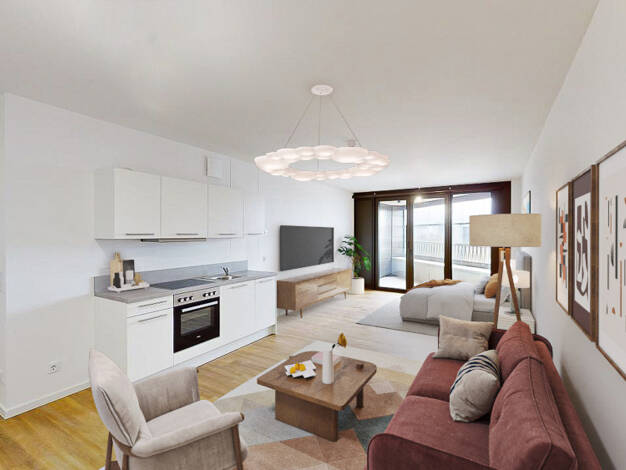 Studio zur Miete - Erstbezug 1.295 € 1 Zimmer 59,8 m² 5. Geschoss Lisa-Fittko-Straße 11 Moabit Berlin 10557