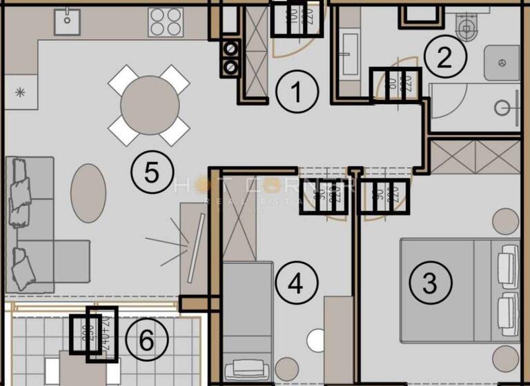 Wohnung zum Kauf 230.000 € 3 Zimmer 63 m² 6. Geschoss Monvidal, Pula Monvidal - Monte Ghiro