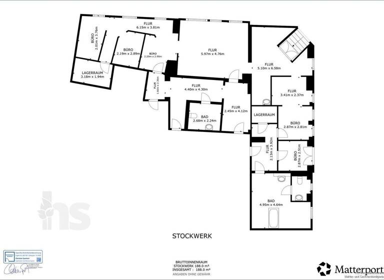 Bürofläche zum Kauf provisionsfrei 10.000 € 3 Zimmer 13 m² Bürofläche Brüderstraße 14-16 Zeitz 06712
