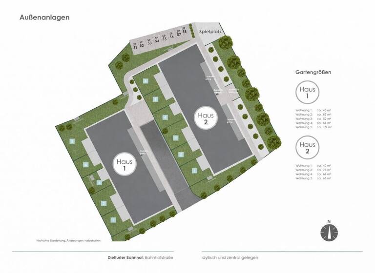 Terrassenwohnung zur Miete 790 € 2 Zimmer 79 m² frei ab 01.06.2026 Dietfurt Dietfurt an der Altmühl 92345