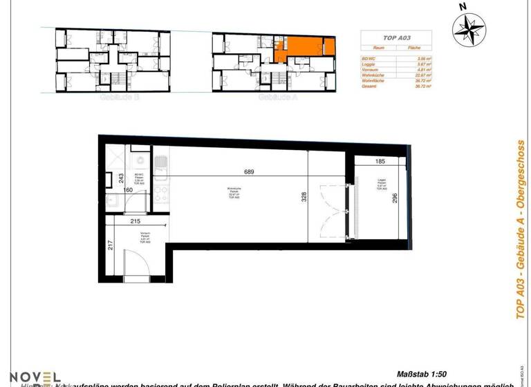 Studio zum Kauf - Erstbezug 194.000 € 1 Zimmer 36,7 m² 1. Geschoss Wien,Simmering 1110