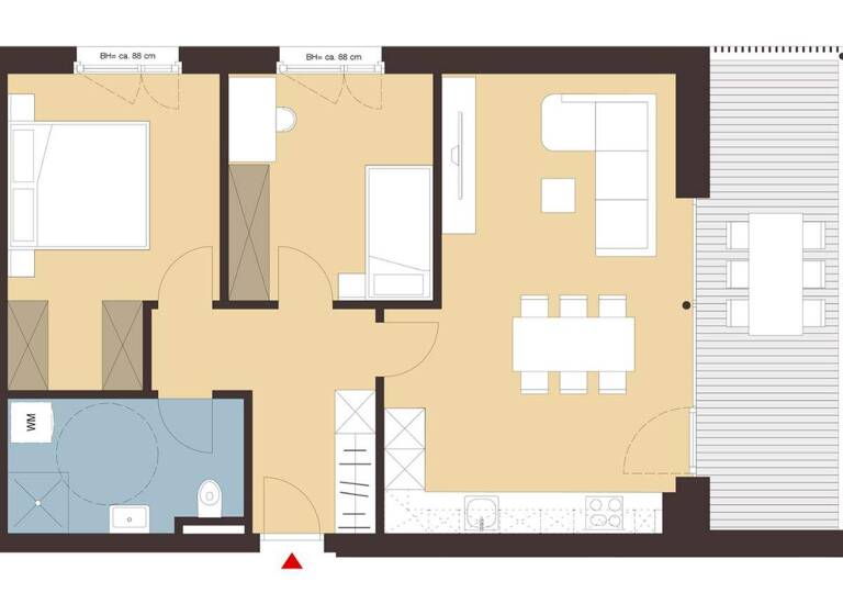 Terrassenwohnung zum Kauf - Erstbezug 492.500 € 3 Zimmer 64,8 m² 1. Geschoss Weidenweg Dornbirn 6850