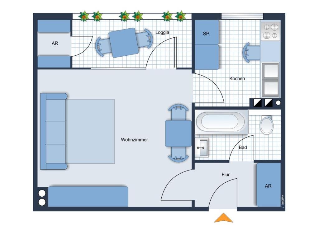 Wohnung zum Kauf provisionsfrei 89.000 € 1 Zimmer 35,4 m²<br/>Wohnfläche 4.<br/>Geschoss Funkstellenweg 1 Schilksee Bezirk 1 Kiel 24159