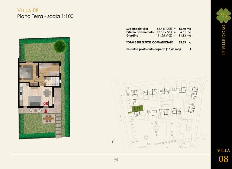 Doppelhaushälfte zum Kauf 375.000 € 3 Zimmer 65,4 m² 177 m² Grundstück Viale Michelangelo 150 Desenzano del Garda 25015