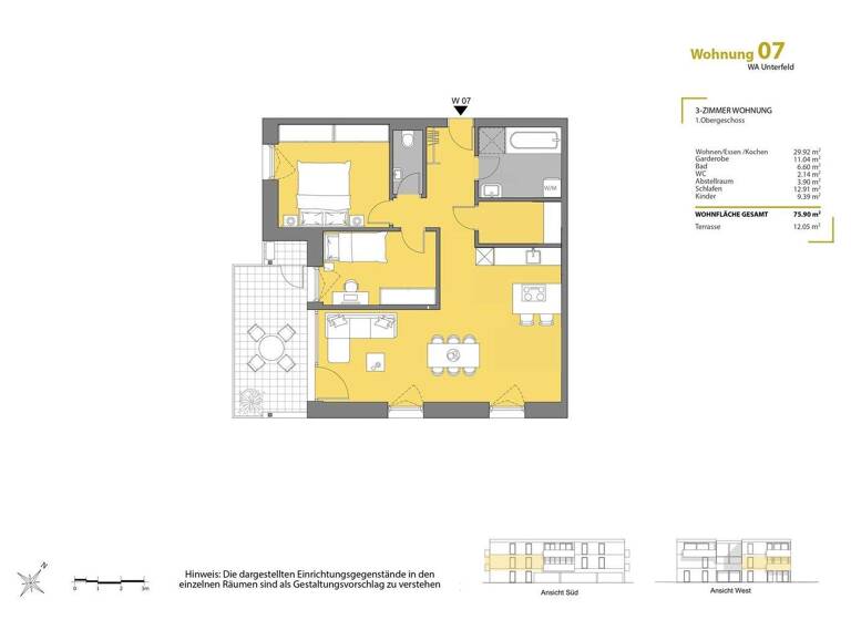 Wohnung zum Kauf - Erstbezug 547.000 € 3 Zimmer 75,9 m² Im Unterfeld Hörbranz 6912
